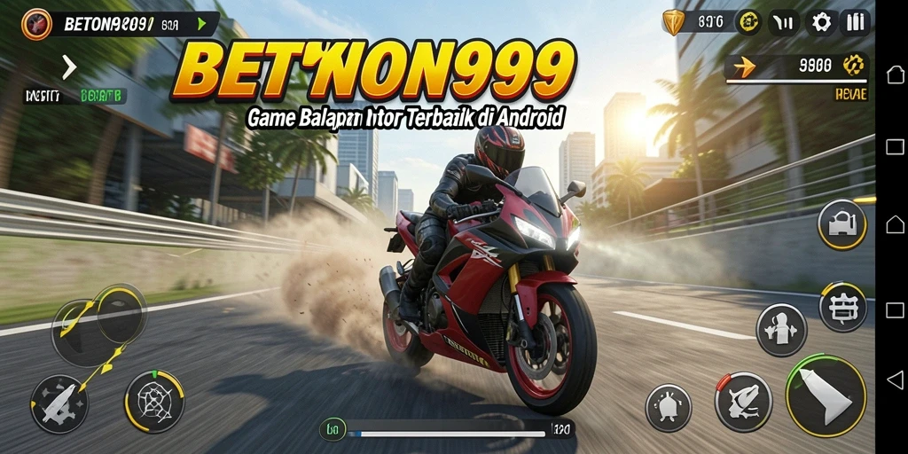 Tampilan gameplay BETON999 yang penuh aksi dan kecepatan.