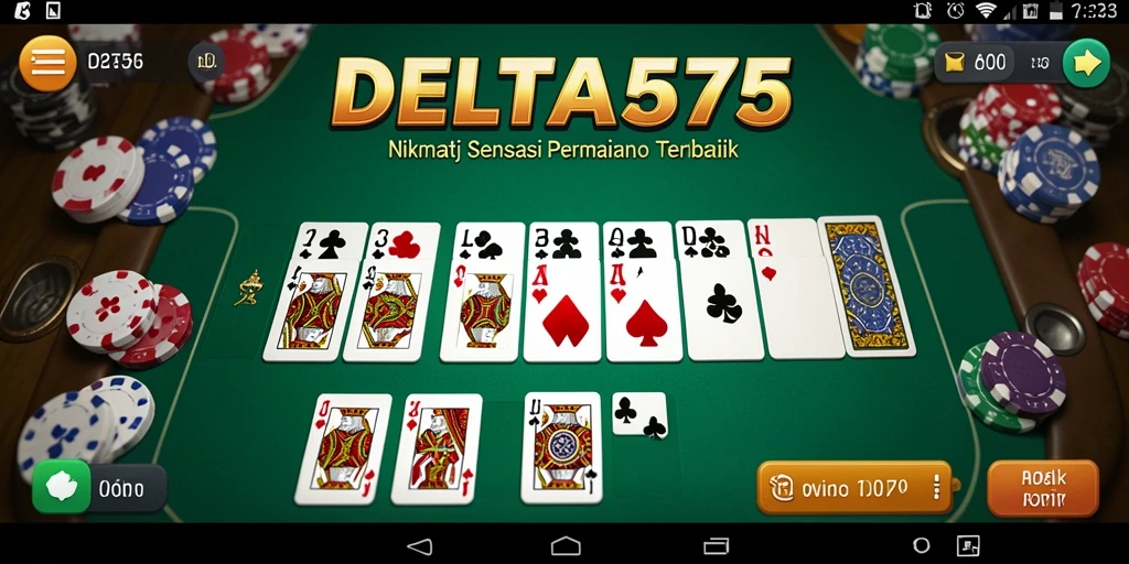 Tampilan menarik dari gameplay Domino di DELTA575.