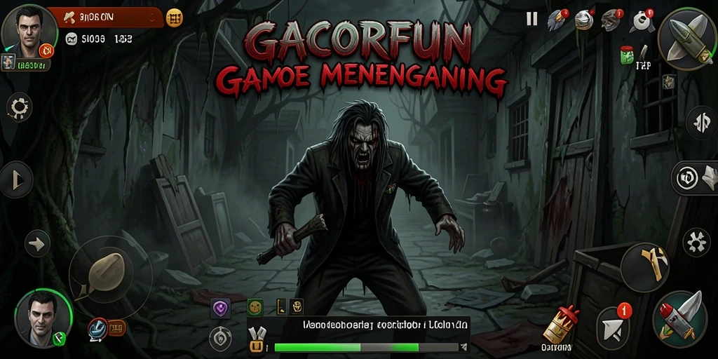 Tangkapan layar menunjukkan momen mencekam dalam GACORFUN.