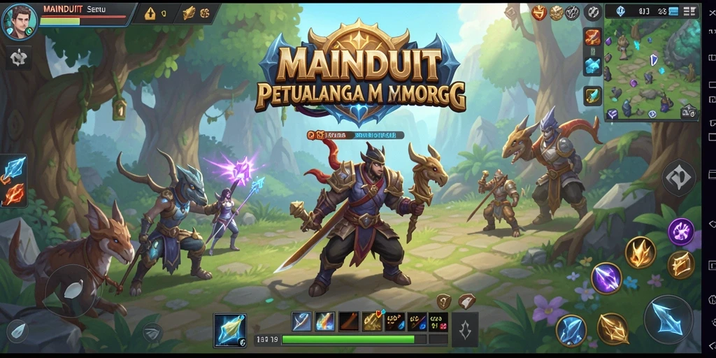 Tampilan gameplay seru dari MAINDUIT dalam dunia MMORPG.