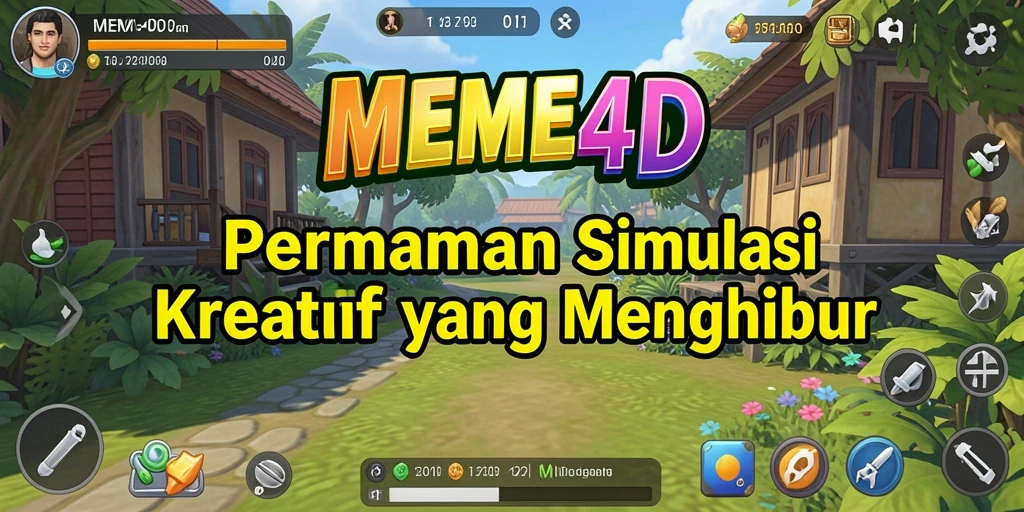 Screenshot gameplay <strong>MEME4D</strong> yang menunjukkan kreativitas dalam membuat meme.