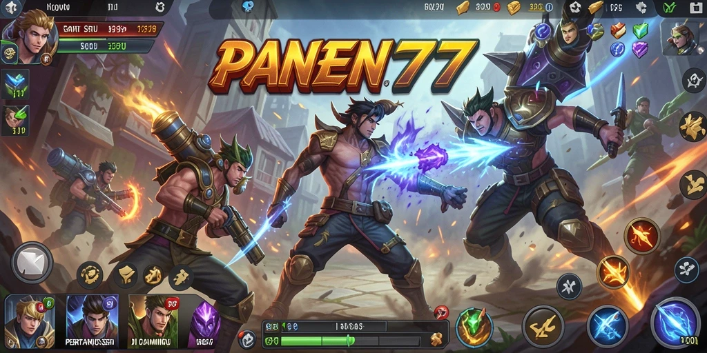 Tampilan gameplay seru di PANEN77 dengan aksi pertarungan yang intens.