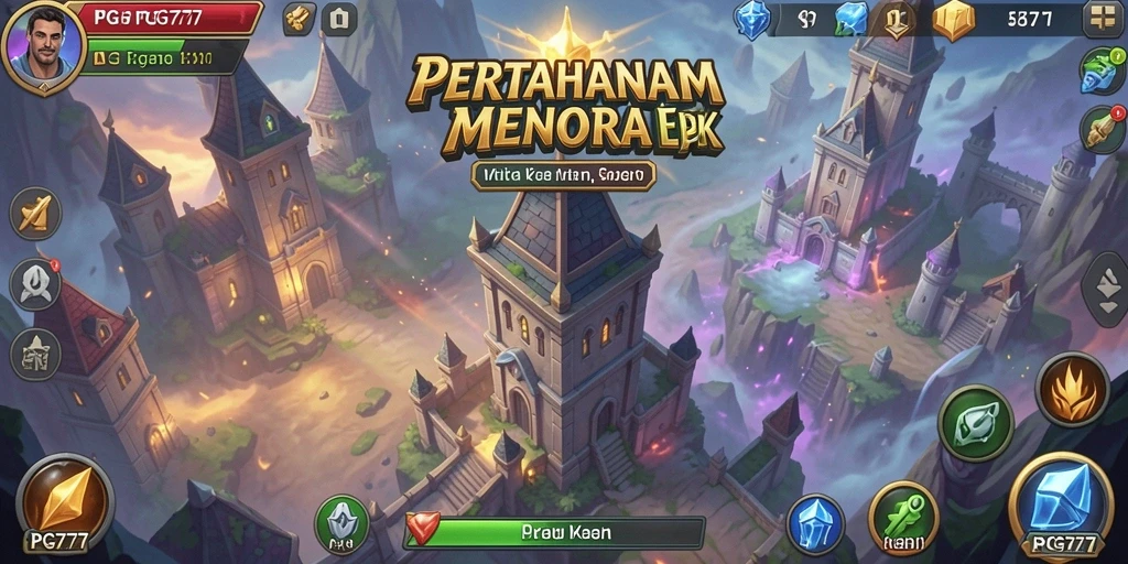 Tangkapan layar PG777 menampilkan pertarungan menegangkan dalam mode Tower Defense.