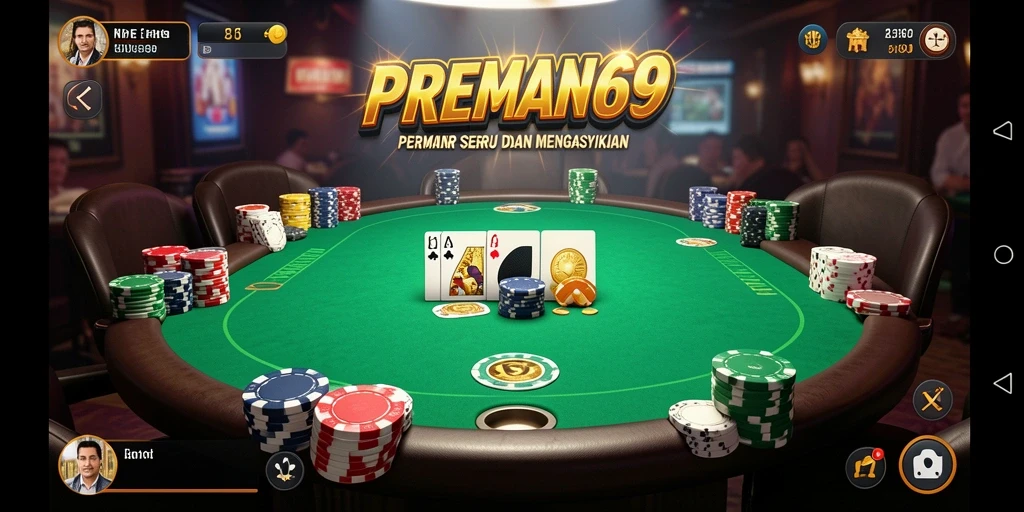 Gameplay menarik dari aplikasi poker dengan antarmuka yang user-friendly.