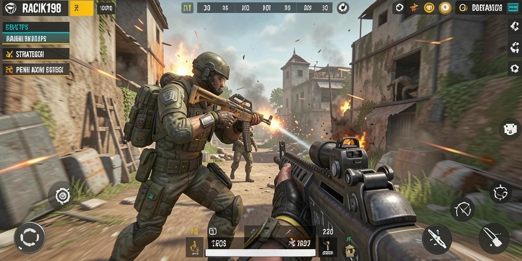 Tampilan gameplay TPS yang mendebarkan dan penuh aksi.