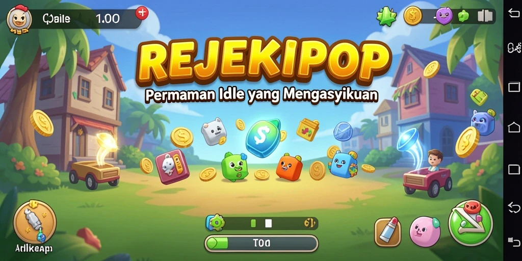 Tampilan gameplay REJEKIPOP yang santai dan menyenangkan.