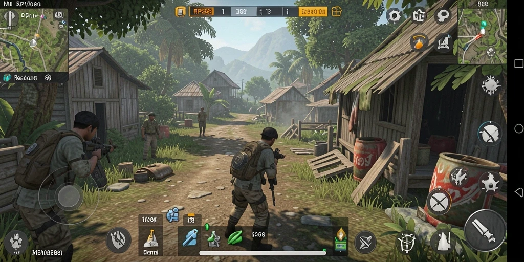 Gameplay RP888 menampilkan interaksi karakter dan lingkungan yang dinamis.