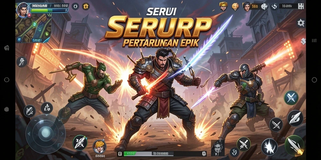 Screenshot menunjukkan aksi mendebarkan di SERURP.