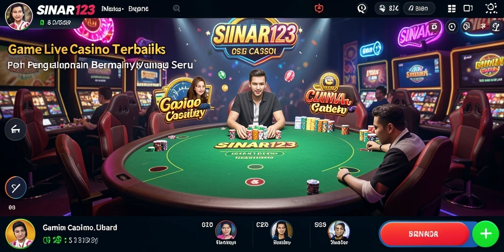 Gameplay Live Casino SINAR123 yang mengasyikkan dan interaktif.